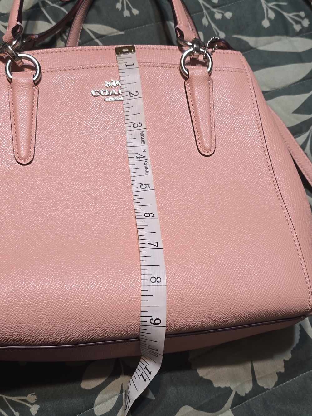 Coach Blush Pink Leather Satchel with Detachable Strap - Picture 7 of 8